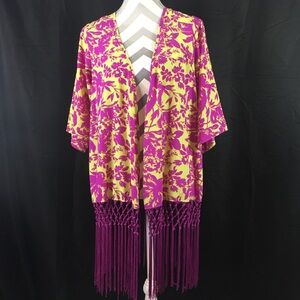 Gianni Bini Tropical Floral Kimono Coverup